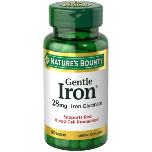 NATURE'S BOUNTY GENTLE IRON 28MG* 90 CAPSULES